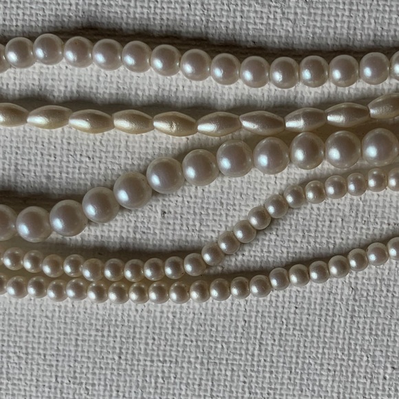 5 strand pearl style necklace MARVELLA - VINTAGE! - Picture 7 of 11